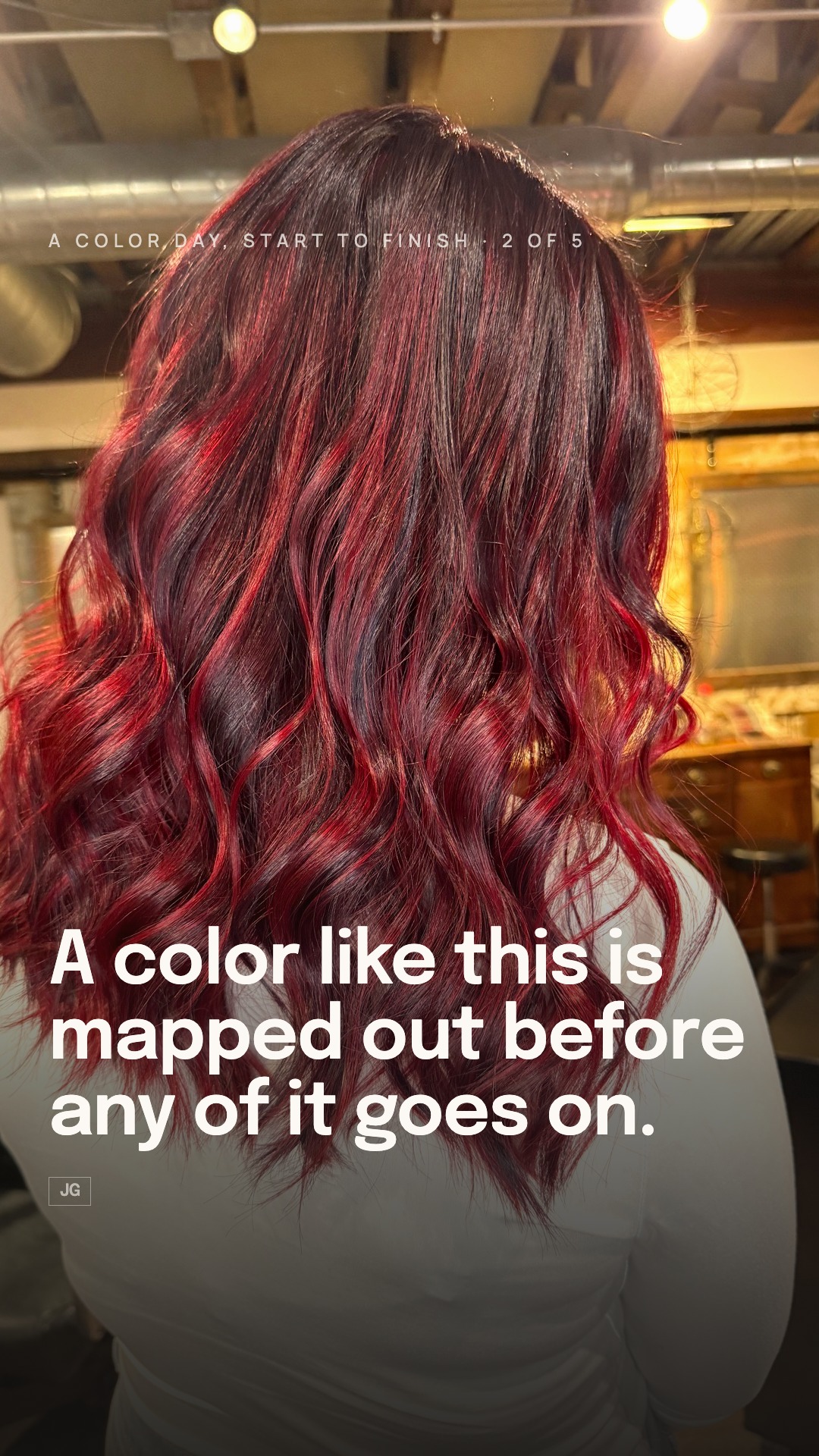 A color like this is mapped out before any of it goes on.