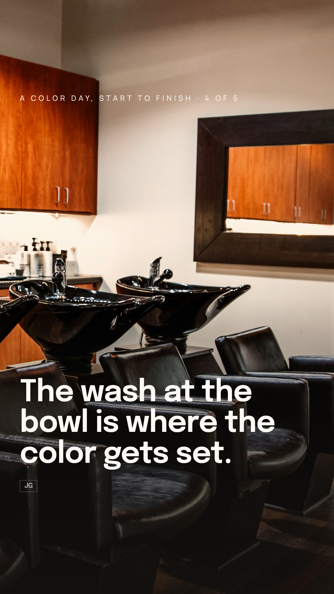 The wash at the bowl is where the color gets set.