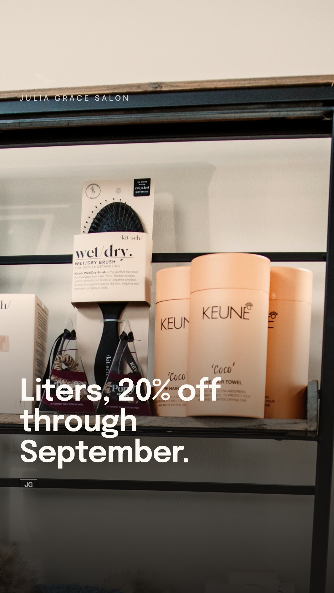 Liters, 20% off through September.