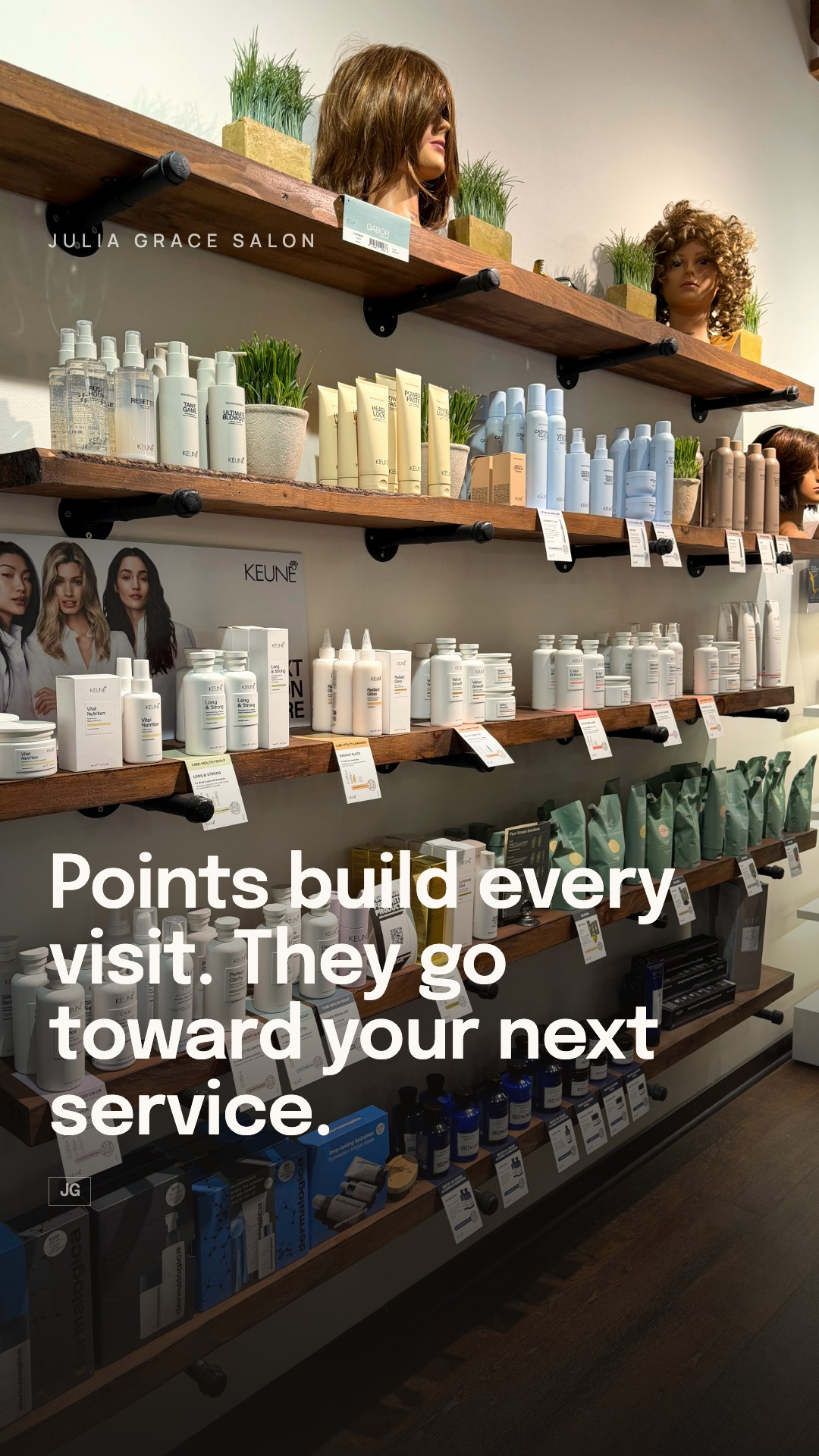 Points build every visit. They go toward your next service.