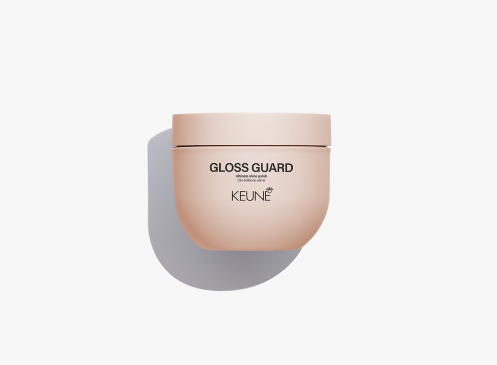 Keune Gloss Guard jar on white.